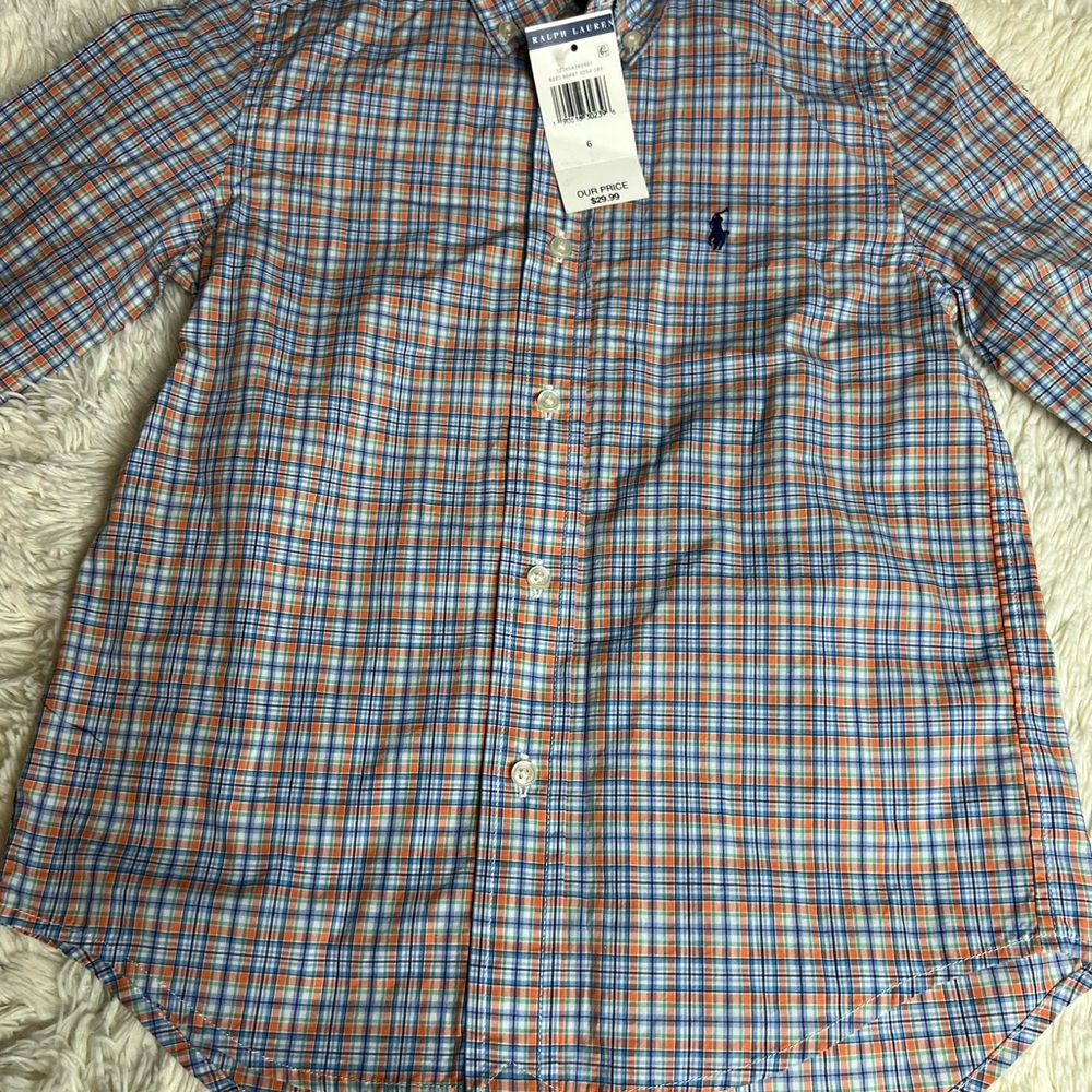 Polo by Ralph Lauren Boys Blue Plaid Shirt